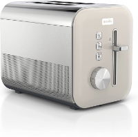 BREVILLE HIGH GLOSS 2 SLICE TOASTER, CREAM