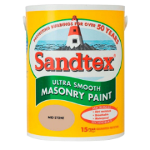 SANDTEX MASONRY PAINT SMOOTH MICROSEAL - MIDSTONE