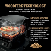 NINJA WOOD FIRE ELECTRIC OUTDOOR OVEN-ARTISAN PIZZA MAKER AN