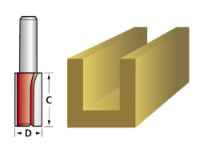 FAITHFULL ROUTER BIT TC TWO FLUTE 5.0MM 1/4 SHK