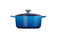 LE CREUSET AZURE BLUE ROUND CASSEROLE 24CM