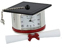 WM.WIDDOP MINIATURE CLOCK-GRADUATION HAT & SCROLL