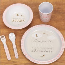 BAMBINO 5 PIECE MELAMINE TABLEWARE SET-PINK