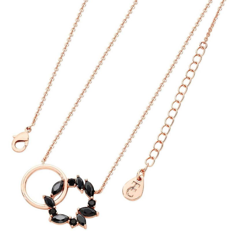 NOIR ROSE GOLD INTERLOCKING CIRCLE PENDANT