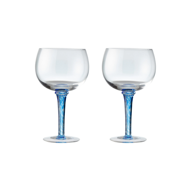 DENBY IMPERIAL BLUE SET OF 2 GIN GLASSES