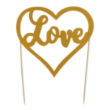 MASON & COLE LOVE GOLD GLITTER TOPPER