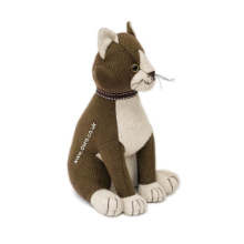 DORA AMERICANO APRICOT CAT DOORSTOP