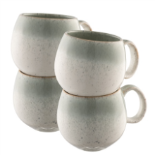 BELLEEK TIVOLI ROUND MUGS (SET OF 4)