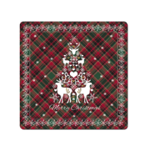 DENBY CHRISTMAS TARTAN SET OF 6 SQUARE PLACEMATS