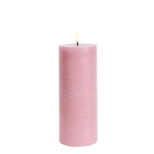 UYUNI LED PILLAR CANDLE DUSTY ROSE RUSTIC