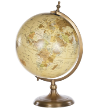 WJ SMAPSON ANTIQUE BRASS GLOBE 33*48CM