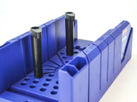 FAITHFULL MITRE BOX WITH PEGS-BLUE PLASTIC