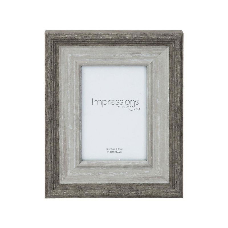 IMPRESSIONS GREY WASH WOOD EFFECT PHOTO FRAME 4*6"