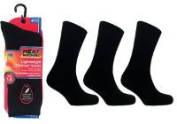 MENS LIGHTWEIGHT THERMAL INSULATED BLACK SOCKS