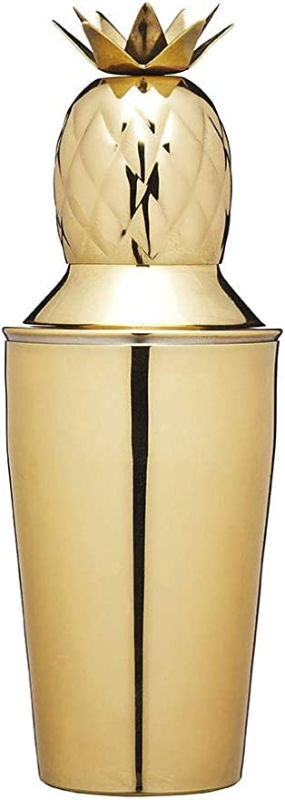 BACRAFT COCKTAIL SHAKER PINEAPPLE BRASS SS