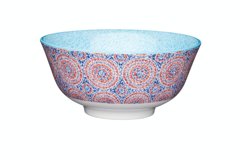 KITCHEN CRAFT BRIGHT TILE BOWL 15.7CM STONEWARE