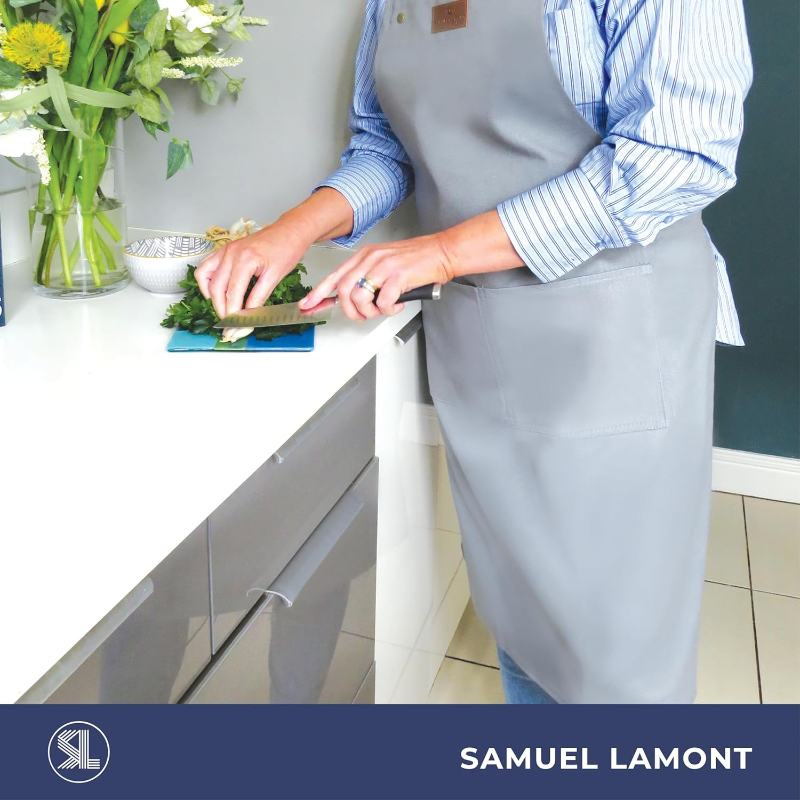 SAMUEL LAMONT CANVAS APRON GREY