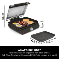 NINJA SIZZLE INDOOR GRILL & FLAT PLATE