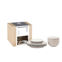 NATURAL CANVAS 12 PIECE TABLEWARE SET