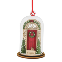 KLOCHE SEASONS GREETINGS HANGING ORNAMENT