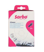 SORBO 20PC LATEX DISPOSABLE GLOVES