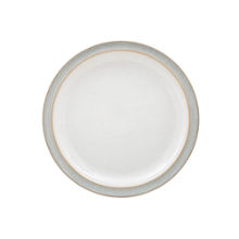 DENBY ELEMENTS LIGHT GREY MEDIUM COUPE PLATE