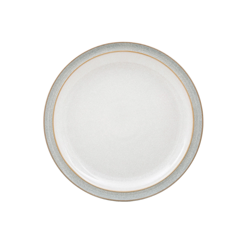 DENBY ELEMENTS LIGHT GREY MEDIUM COUPE PLATE